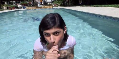 Startling barely legal brunette mia khalifa gets banged (Mia Callista)