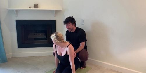 Stepson Helps Stepmother With Yoga And Stretches Her Pussy (2) (German Sex)