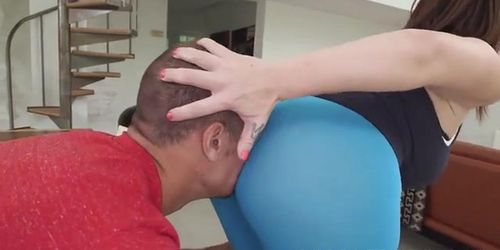 Sara Jay Sits On A Mans Face