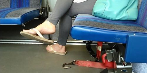 Candid Soles Feet Bus soles