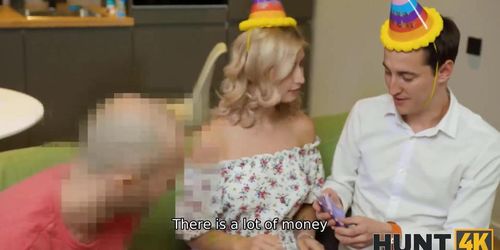 HUNT4K. Money goes to husband but girl has just dick in her butthole (Blondie Anderson, Cowgirl )