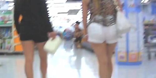 white shorts black thong (Wal Mart)