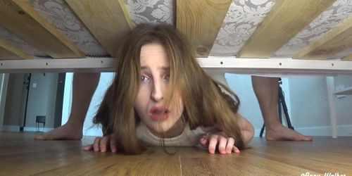 I Fuck My Stepsis Stuck Under The Bed And Cum On Her Ass - Anny Walker