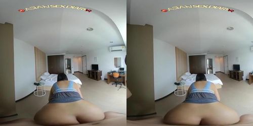 Vr Curvy Asian Amateur from the street uncensored