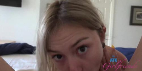 Sexy blonde Chloe Temple POV blowjob footjob and dick riding orgasm