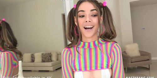 Skinny Chick With Pigtails Anally Plowed (Harmony Wonder)