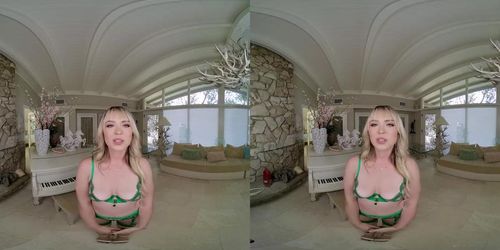 Blonde Piano Teacher Lilly Bell Fucking With Her Student VR Porn