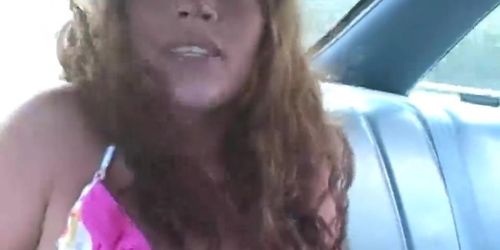 Pissed Girl Tricked Into Backseat Blowjob (Ashley Gracie)