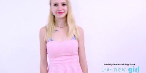 TEEN SUPERMODEL SWALLOWS CUM AT CASTING AUDITION