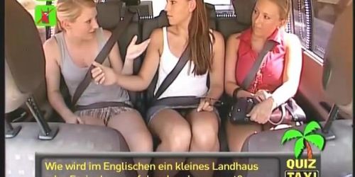 Delicious babes get their up skirt view in cab hidden cam
