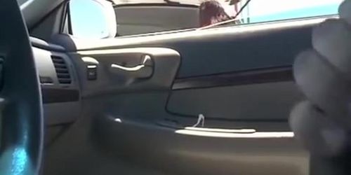 Guy flashing his dick inside car