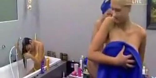 Nude girls in big brother bathroom