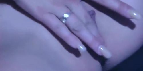 Blonde girl strips out of her latex to masturbate