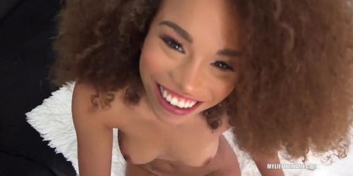 Celia Little Afro Rides BWC In POV Like A Lion - Cecilia Lion