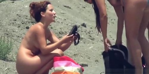Small boobs slim brunette naked nudist teen voyeur beach spy