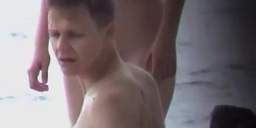 Naked sexy bodies all over this nudist beach are looking hot