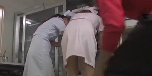 Poor Japanese nurse got her bottom sharked in public