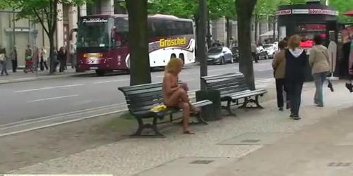 Crazy public nudity with naughty maria