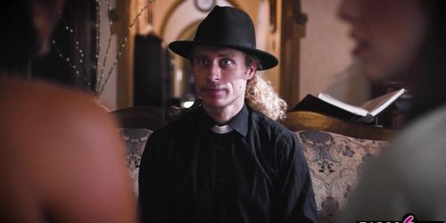 Priest didnt know he was marrying lesbians Mona Azar and Spencer Bradley (Michael Vegas, Pure_Taboo Pure_Taboo)