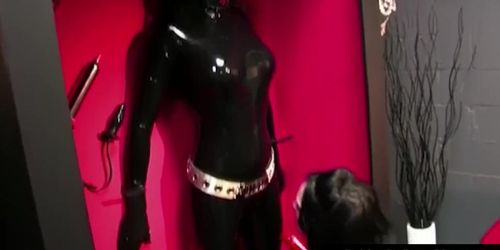 Femdom Queen RubberDoll Fucked By Boxed Doll Nicci Tristan!