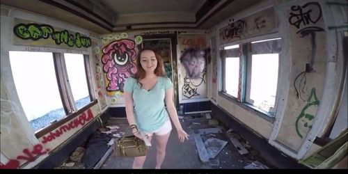Big Boobs Redhead Teen Fucked For Cash In Abandoned Train Pov