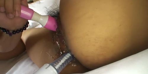 Subtitled uncensored Japanese gyaru anal foreplay blowjob