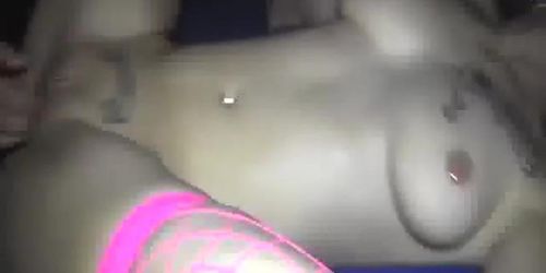 Insatiable blond MILF fist fucked by a gang of brutes