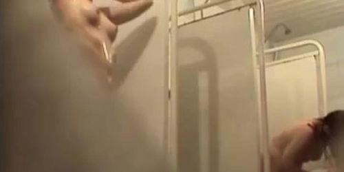 Hidden shower cam scenes with natural tits seen