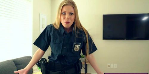 My Step Mom Is A Cop And Handcuffed Me To Look At My Big Cock (Britney Amber, Juan El Caballo Loco)