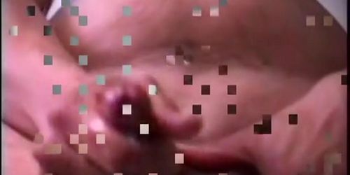 Dude likes jerking off to hard-core video clips