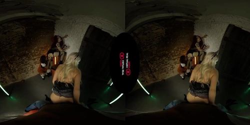 KKM, AS - VR FFFM with ebony girl anal