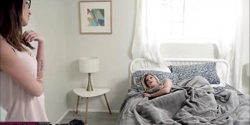 Hiding Step Bro From Step Mother (He Slips His Cock In!)