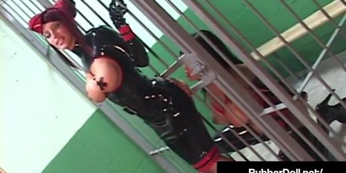 Shiny Femdom RubberDoll Enslaves & Uses Servant Megan Jones!