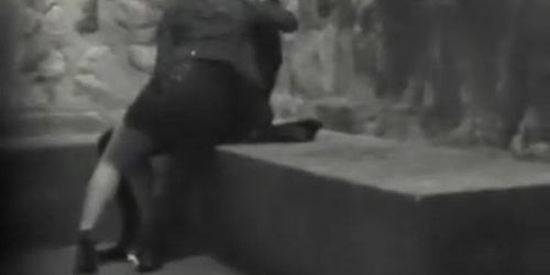 Handjob in alley and making out in public garden