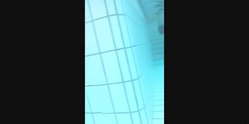 Underwater cams in the pool catch sexy maidens in bikinis fooling around