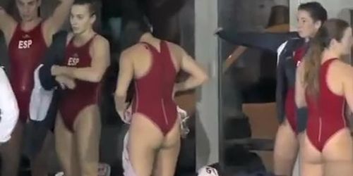 Spanish swim team in swimsuits