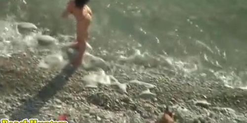 Topless beach vids