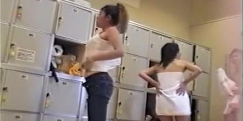 Naked butts in the locker room