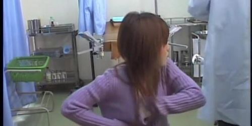 Asian girl in the hidden cam gyno medical examination