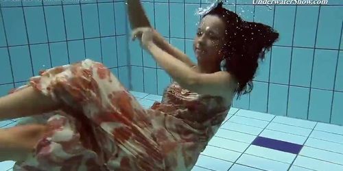 Krasula Fedorchuk hairy girl in the pool