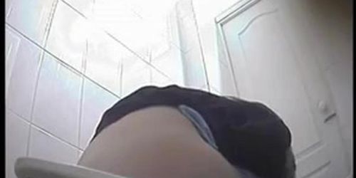 Toilet spy cam is recording hot bitches peeing