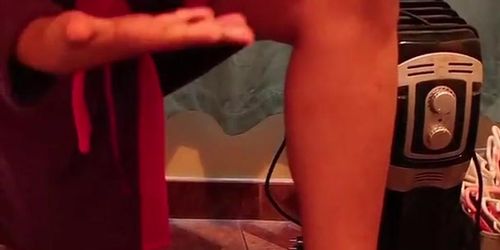 Busty Latina gets dressed in sexy lingerie 1