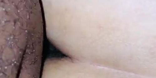 Beating my wet pussy from the back