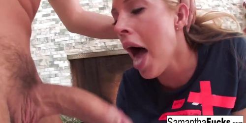 Samantha's BJ Leads To A Creampie (Samantha Saint)