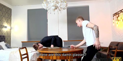 TUTOR4K. Tutor makes man weak in his knees so he cant stop fucking MILF