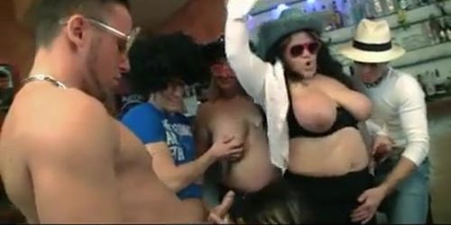 Chubby party girl group sex till cumshot