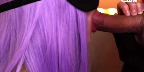 Amateur Blowjob Close-up. Pulsating Dick. Oral Creampie Cum in Mouth | CAM4