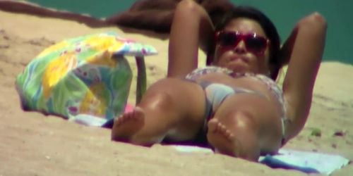 Busted while filming bikini cameltoe