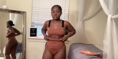 Phat Ass Ebony Panty Try On 31