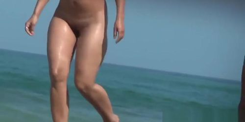 Hidden cam beach catches sexy nudist women